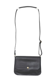 black leather handbag