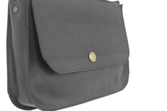 black leather handbag