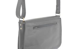 black leather handbag