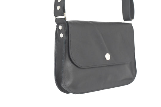 Petit Sac à main cuir noir bandoulière