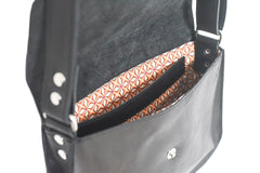 Petit Sac à main cuir noir bandoulière