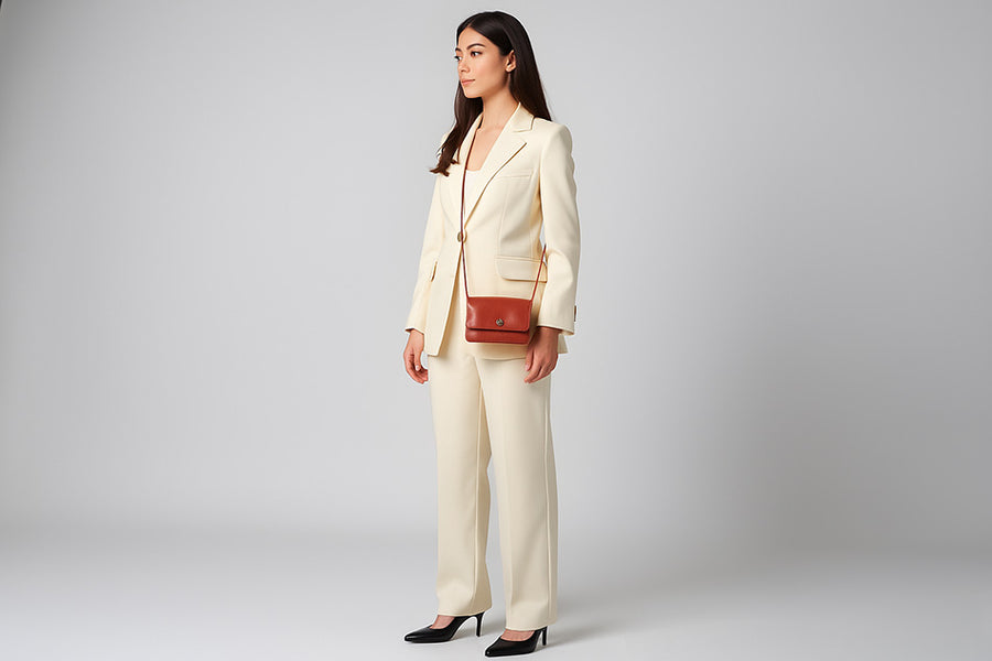 petit sac bandoulière rouge en cuir