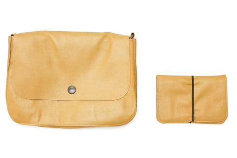 Set of handbag and wallet yellow