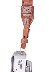 Sangle appareil photo en cuir camel 90 cm
