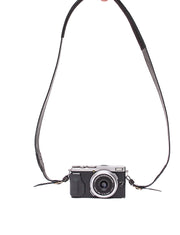 Sangle appareil photo en cuir noir