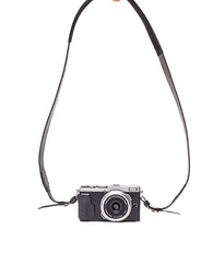 Sangle appareil photo en cuir noir