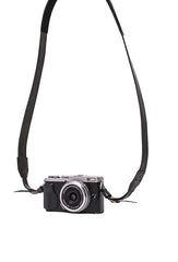 Sangle appareil photo en cuir noir
