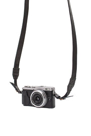 Sangle appareil photo en cuir noir