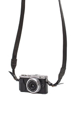 Sangle appareil photo en cuir noir