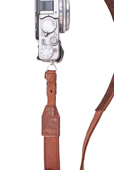 Sangle appareil photo en cuir camel 90 cm