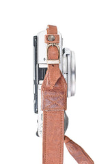 Sangle appareil photo en cuir camel 90 cm