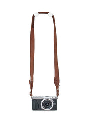 Sangle appareil photo en cuir camel 90 cm