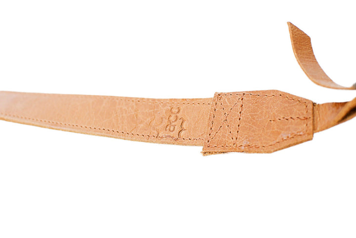 Sangle appareil photo en cuir camel clair 90cm