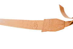 Sangle appareil photo en cuir camel clair 90cm
