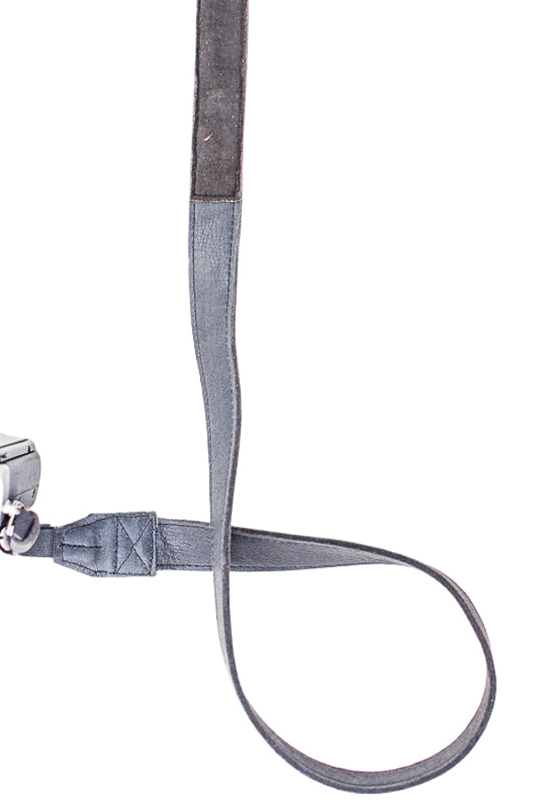 Sangle appareil photo fuji cuir bleu gris