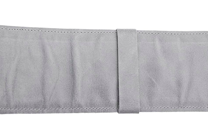 Sangle de guitare en cuir gris