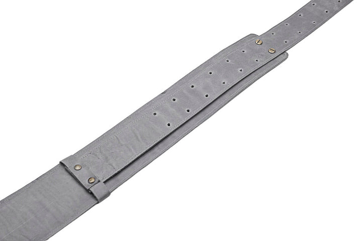 Sangle de guitare en cuir gris