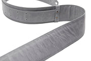Sangle de guitare en cuir gris