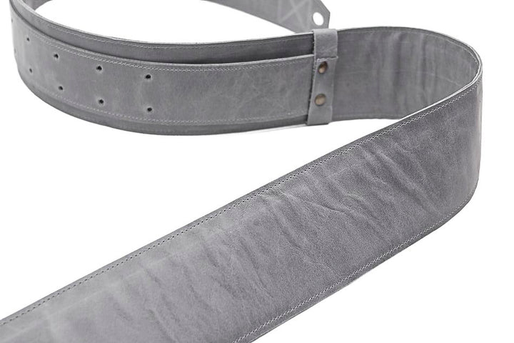 Sangle de guitare en cuir gris