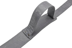 Sangle de guitare en cuir gris