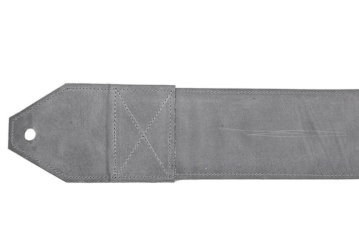 Sangle de guitare en cuir gris