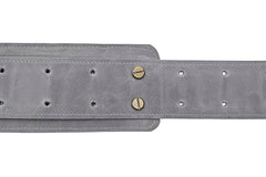 Sangle de guitare en cuir gris