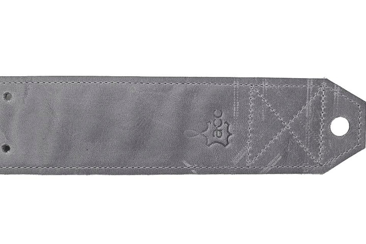 Sangle de guitare en cuir gris
