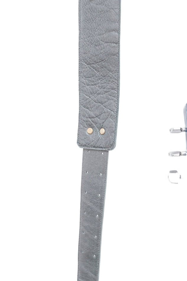 Sangle de guitare en cuir vert