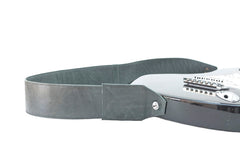 Sangle de guitare en cuir vert