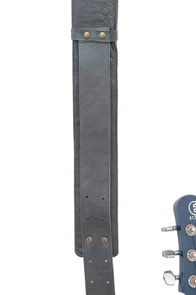 Sangle de guitare en cuir vert