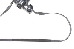 Sangle appareil photo fuji cuir bleu gris