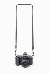 Sangle appareil photo fuji cuir bleu gris