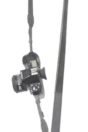 Sangle appareil photo fuji cuir bleu gris