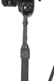 Sangle appareil photo fuji cuir bleu gris