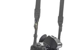 Sangle appareil photo fuji cuir bleu gris