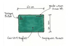 Large blue leather purse