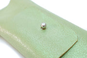 Green leather spectacle case