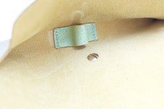 Etui à lunettes en cuir verte