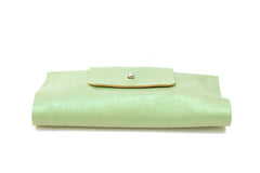 Etui à lunettes en cuir verte