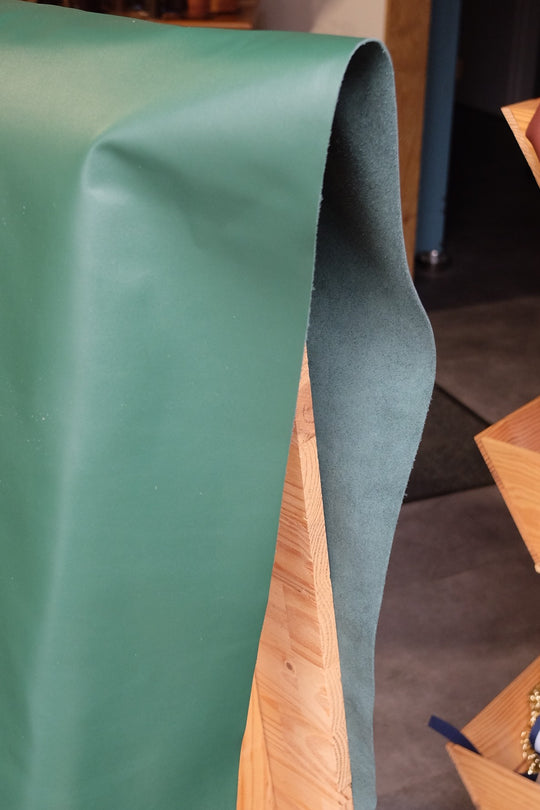 Large blue leather purse