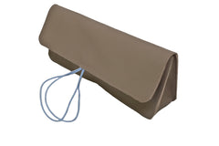 taupe leather pencil case, simple and handmade