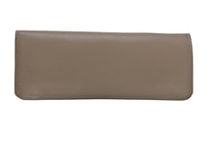 taupe leather pencil case, simple and handmade