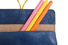 minimalist cowhide leather case, with elastic closure