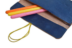 minimalist cowhide leather case, with elastic closure