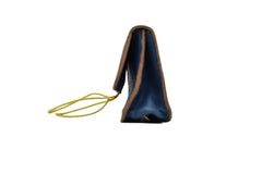 minimalist cowhide leather case, with elastic closure