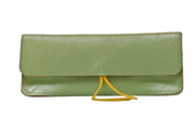Leather pencil case green