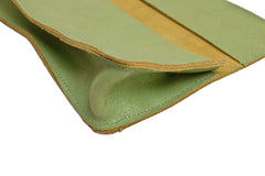 Leather pencil case green