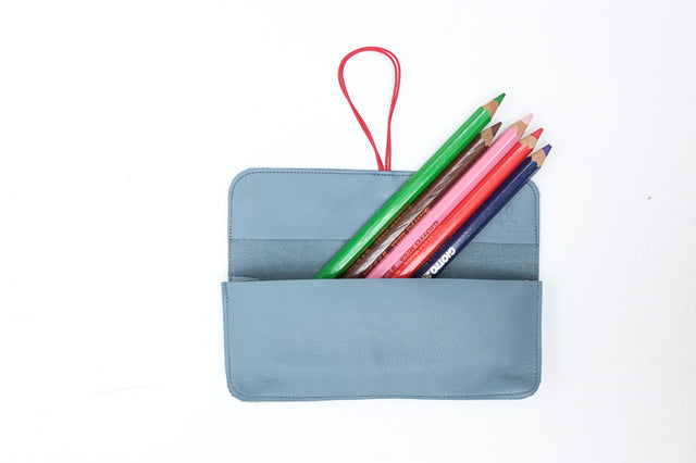 Trousse à Stylo en Cuir Upcyclé - Made in France