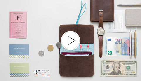 video portefeuille cuir