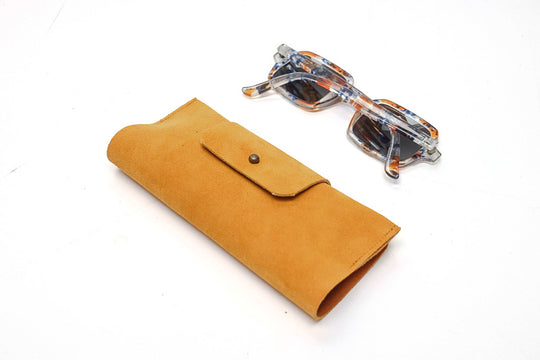 Etui à lunettes en cuir multicolor
